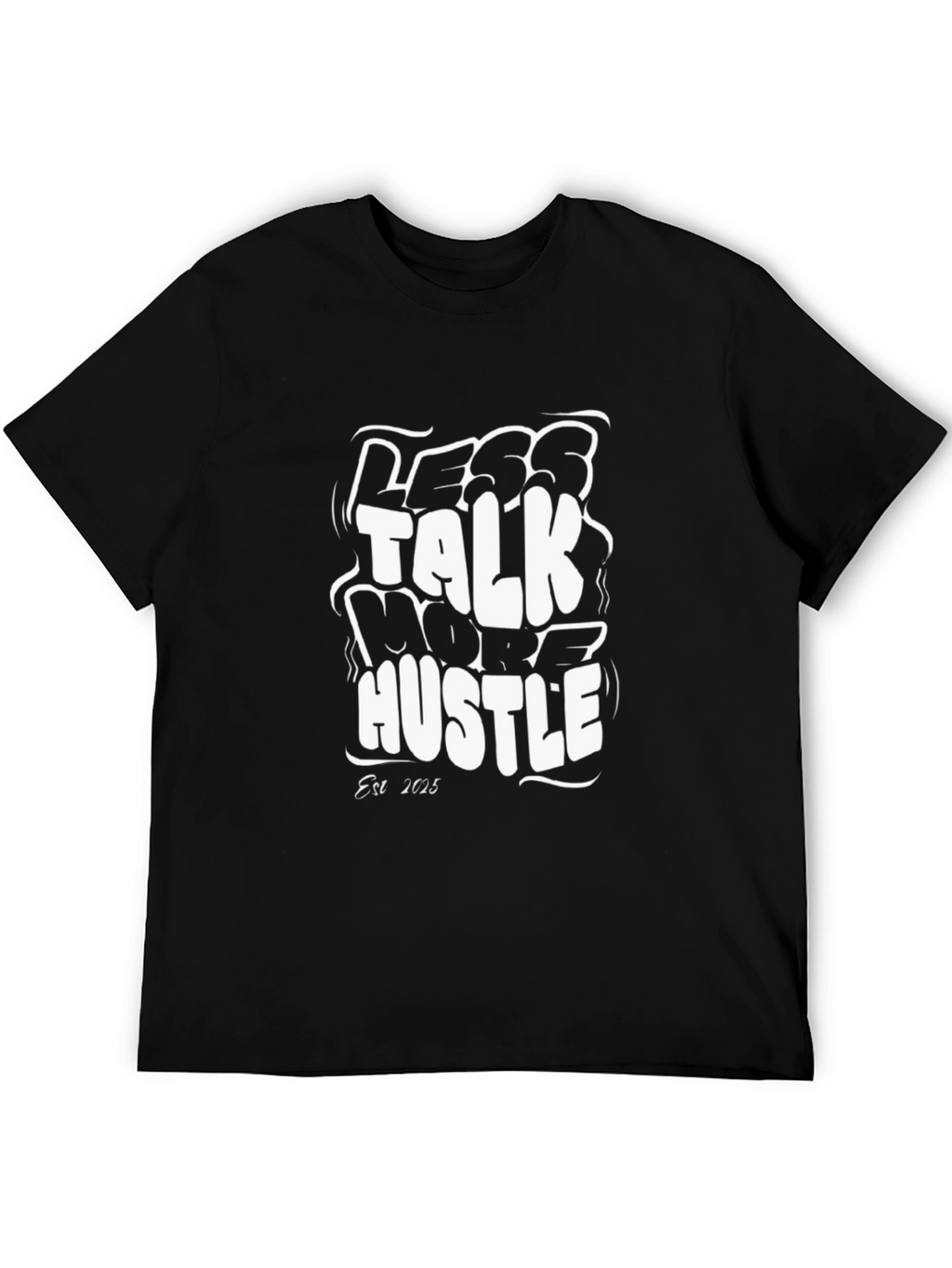 Less Talk More Hustle Black Graphic Tee