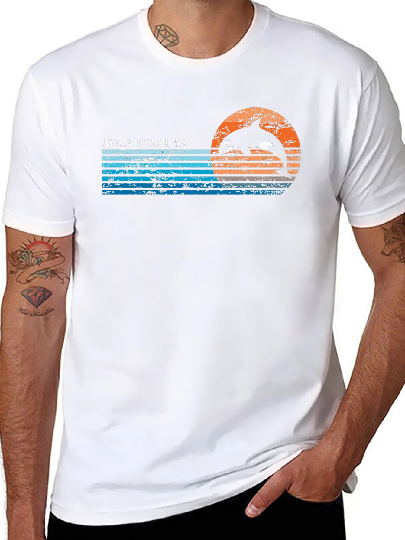 Waiā Beach CA Orca Sunset Tee