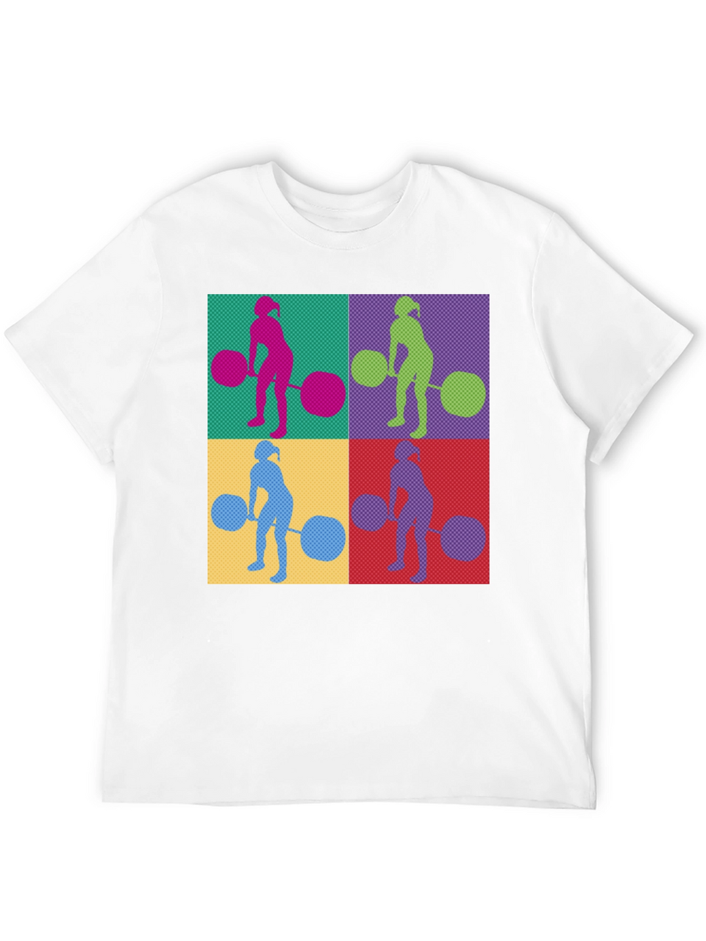 Weightlifting Woman T-Shirt - Retro Pop Art Style