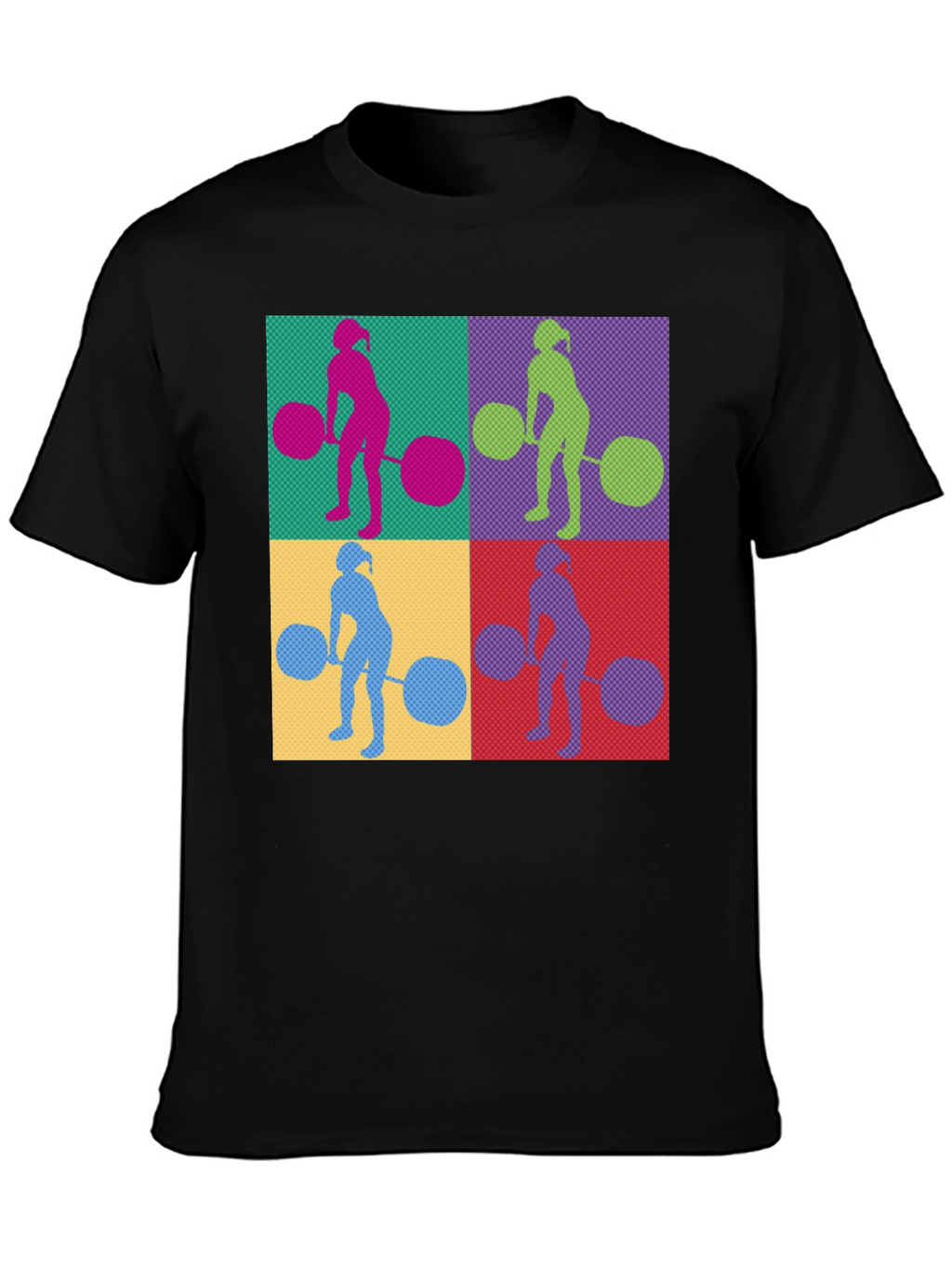 Weightlifting Woman T-Shirt - Retro Pop Art Style