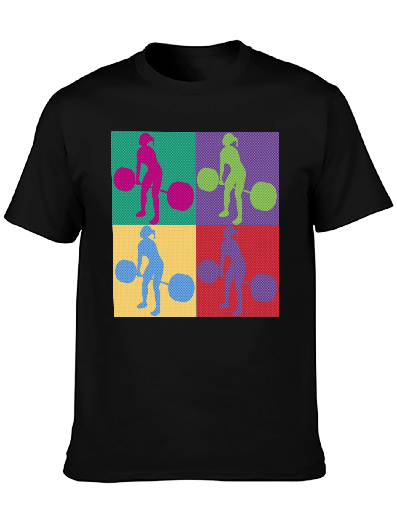 Weightlifting Woman T-Shirt - Retro Pop Art Style