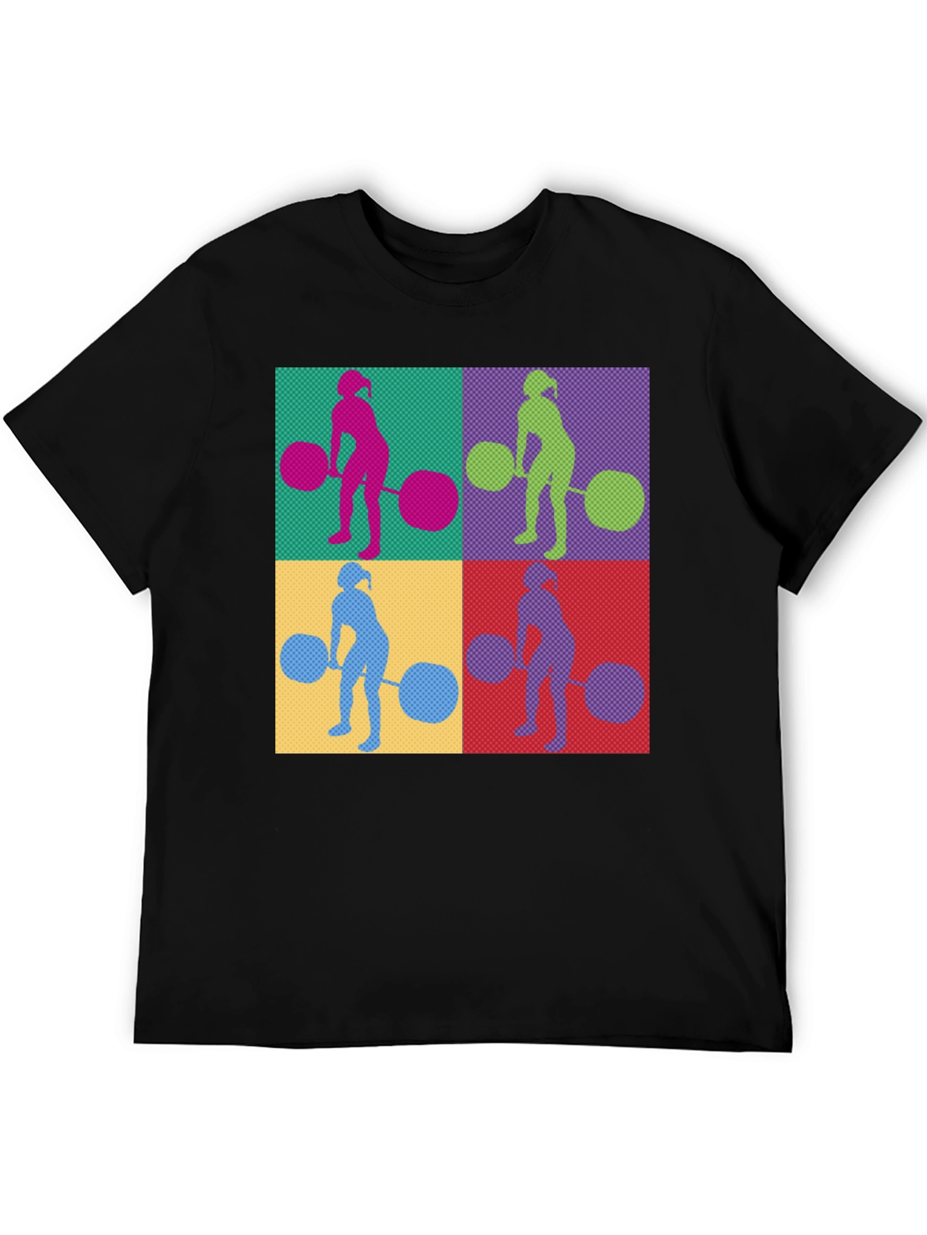 Weightlifting Woman T-Shirt - Retro Pop Art Style