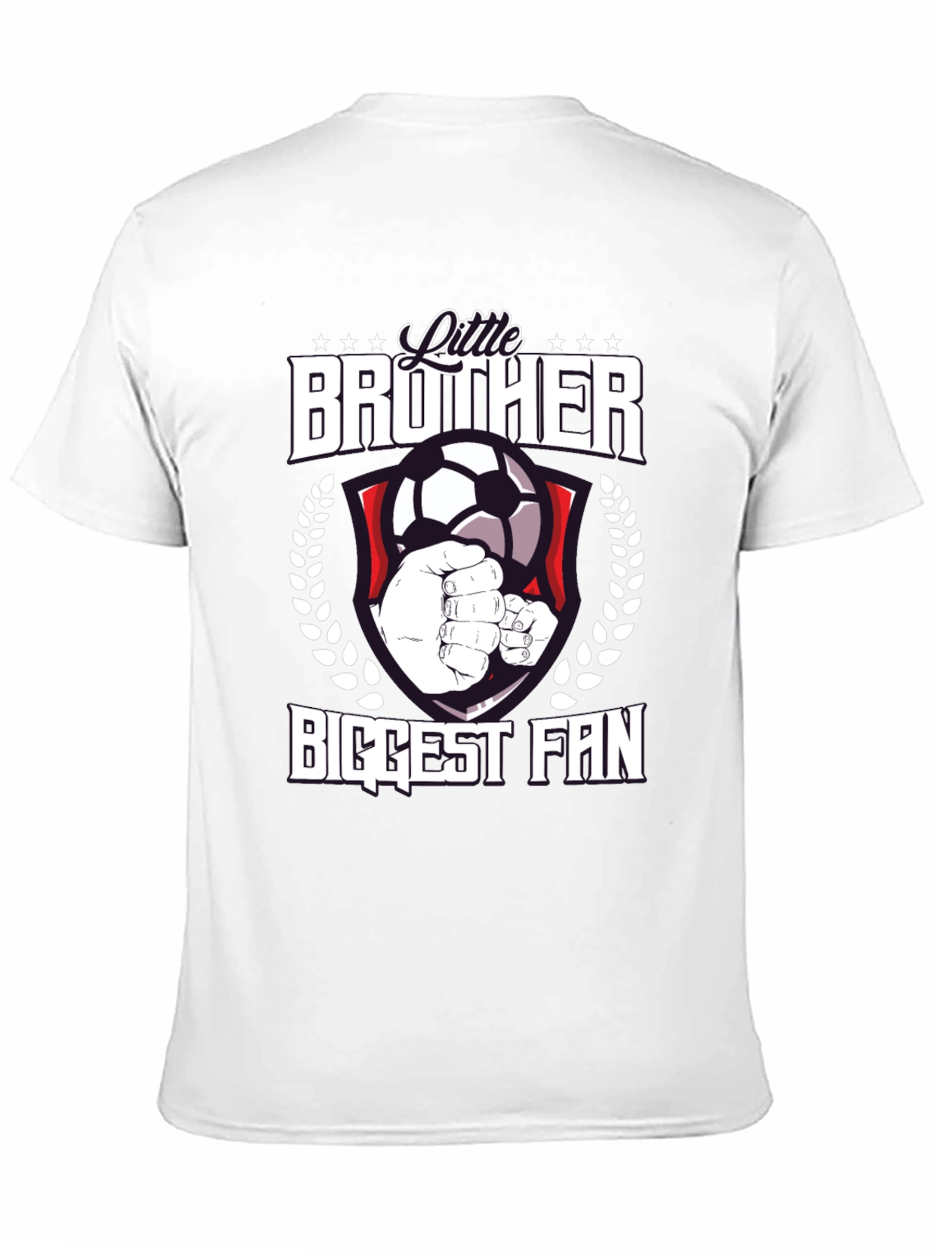 Little Brother Biggest Fan Soccer T-Shirt