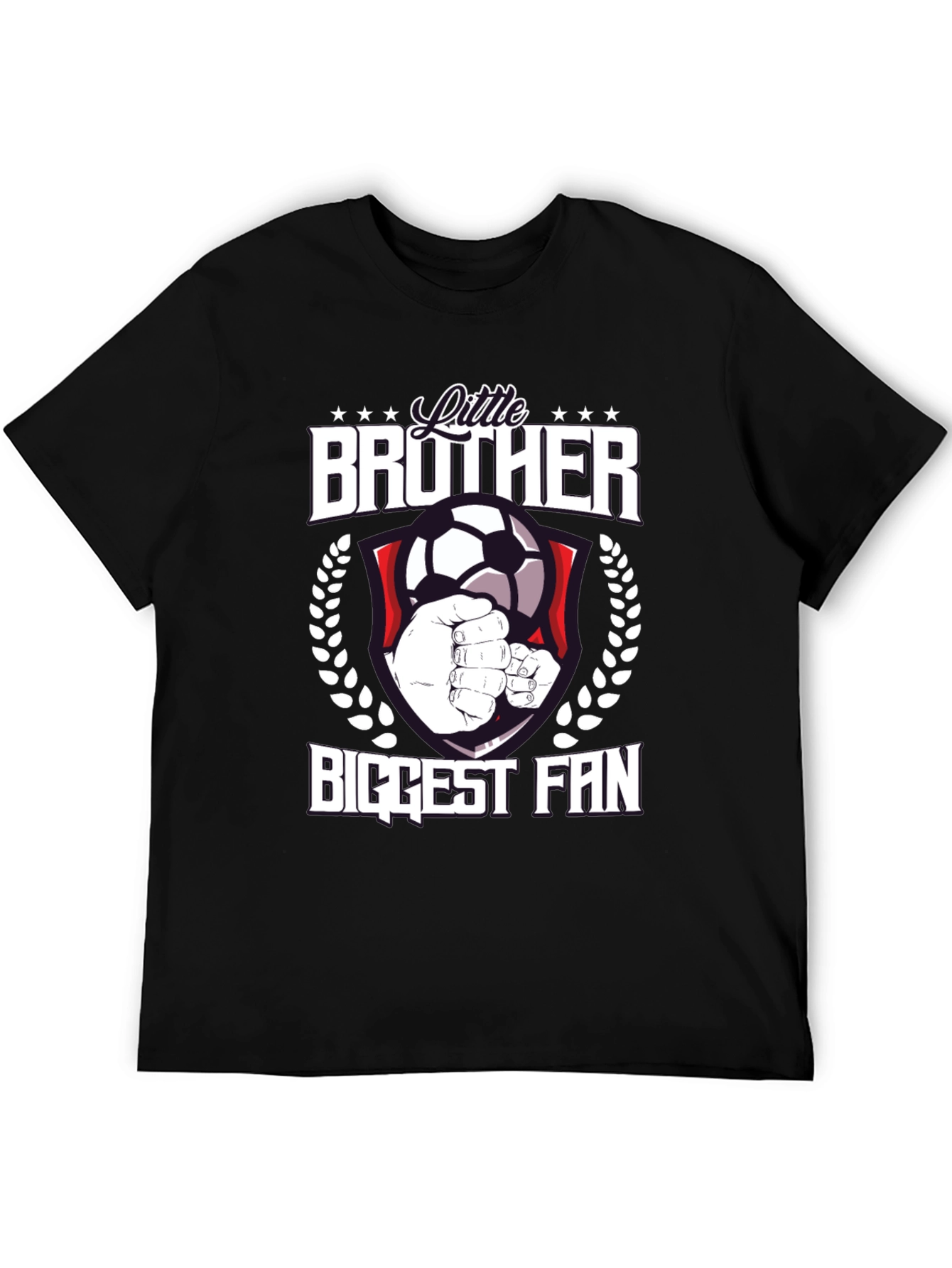 Little Brother Biggest Fan Soccer T-Shirt