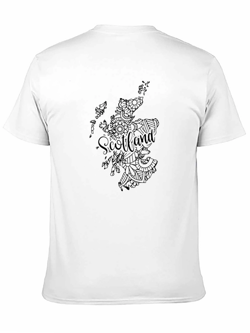 Scotland Map Black T-Shirt Unique Design