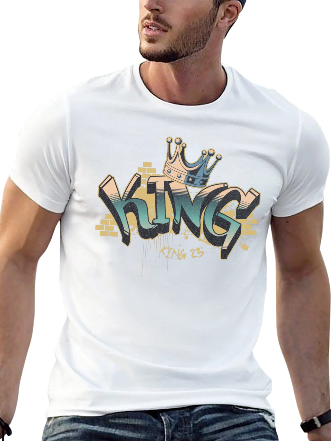 King 23 Graphic Tee - Stylish Mens Crew Neck T-Shirt