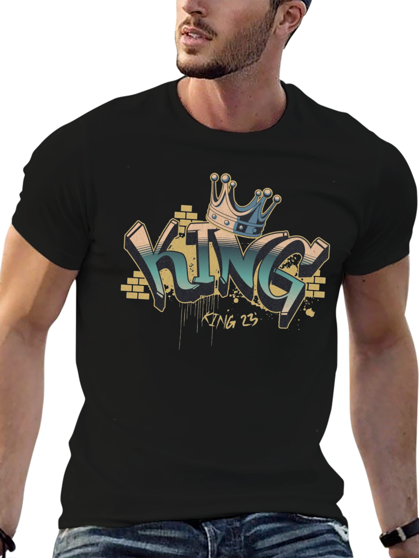 King 23 Graphic Tee - Stylish Mens Crew Neck T-Shirt