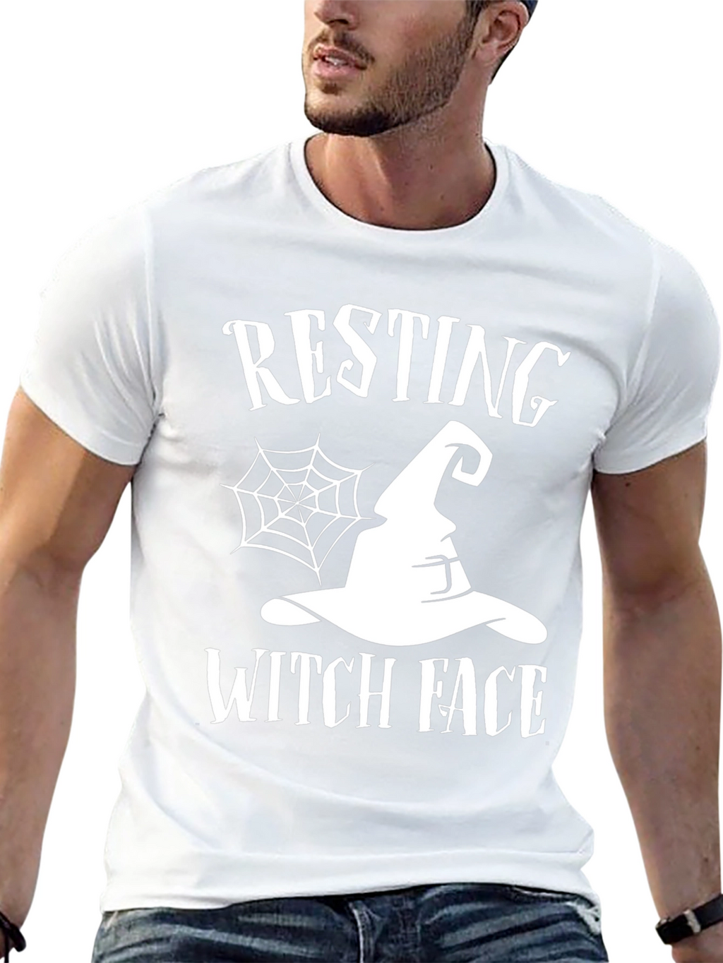 Resting Witch Face Halloween T-Shirt