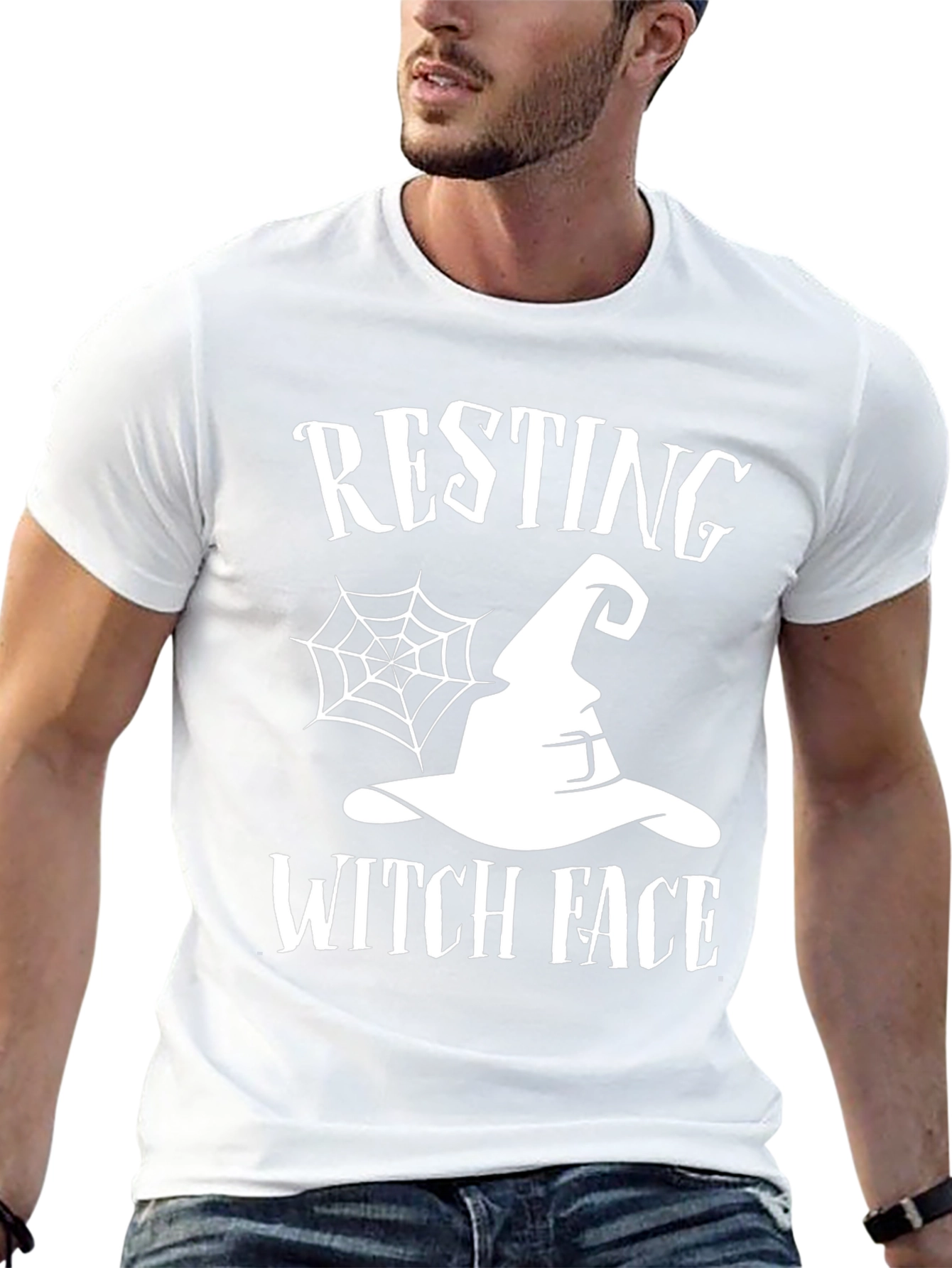 Resting Witch Face Halloween T-Shirt