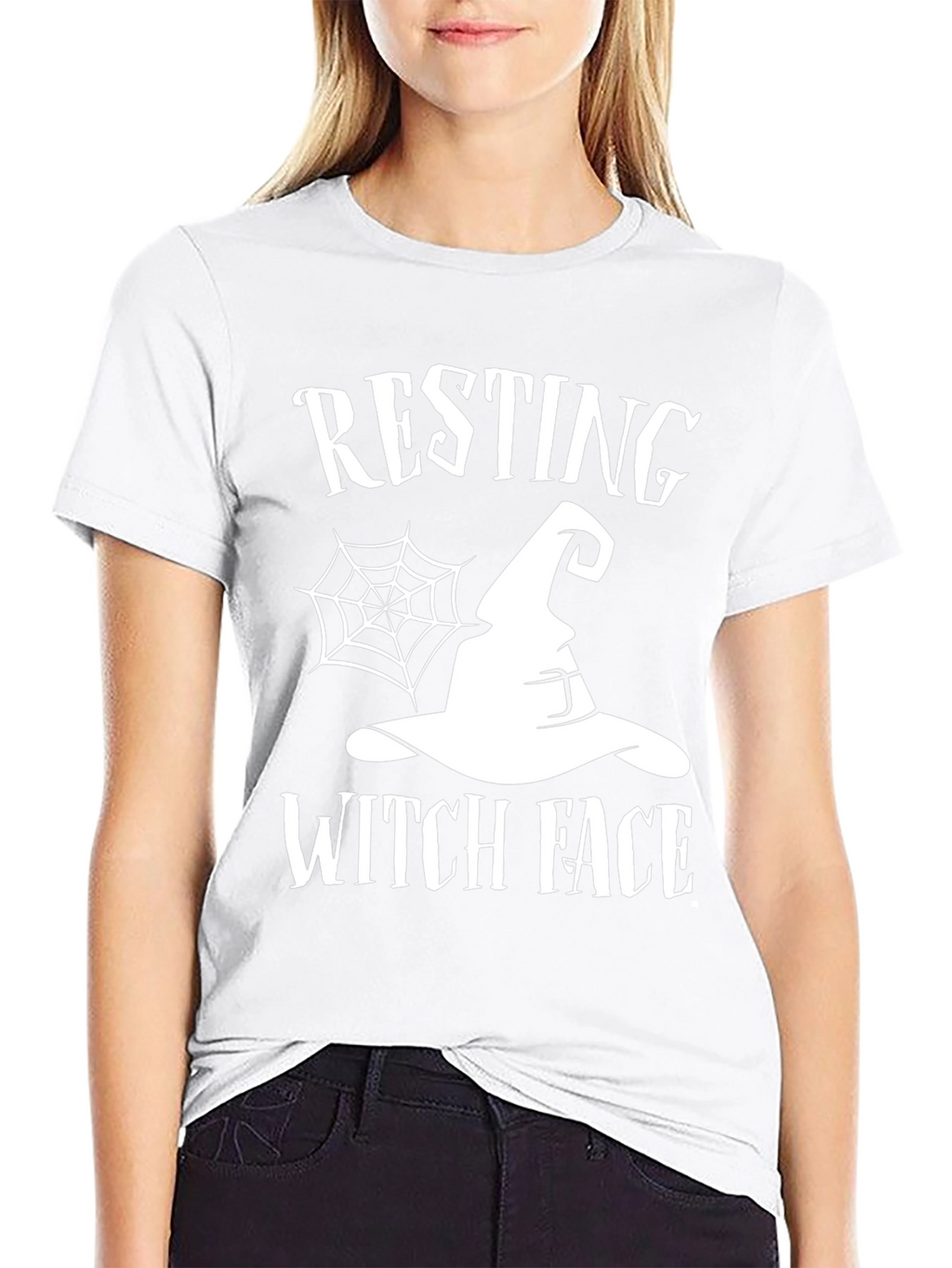 Resting Witch Face Halloween T-Shirt