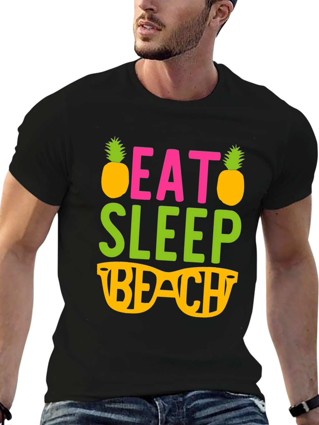 Eat Sleep Beach Graphic T-Shirt