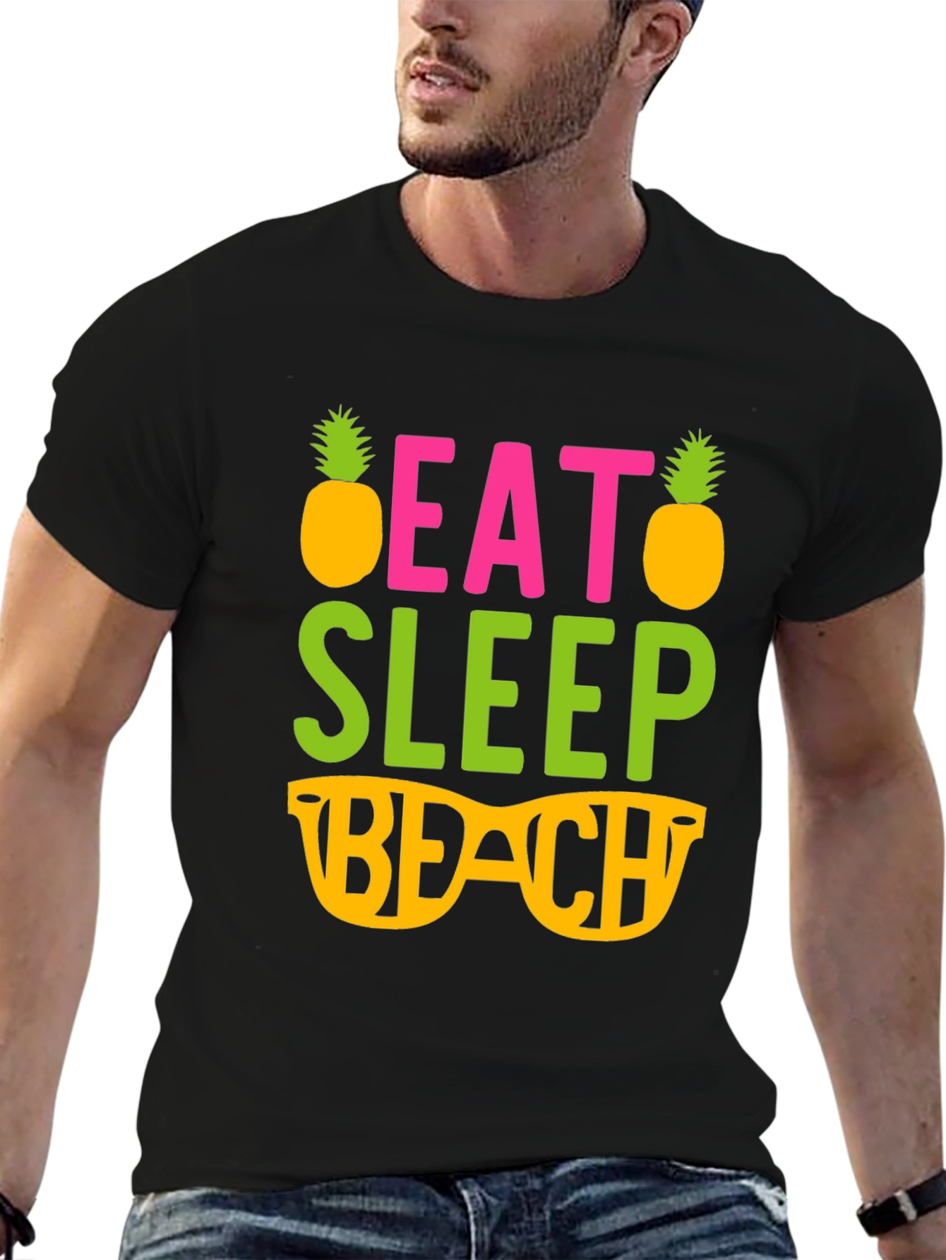 Eat Sleep Beach Graphic T-Shirt