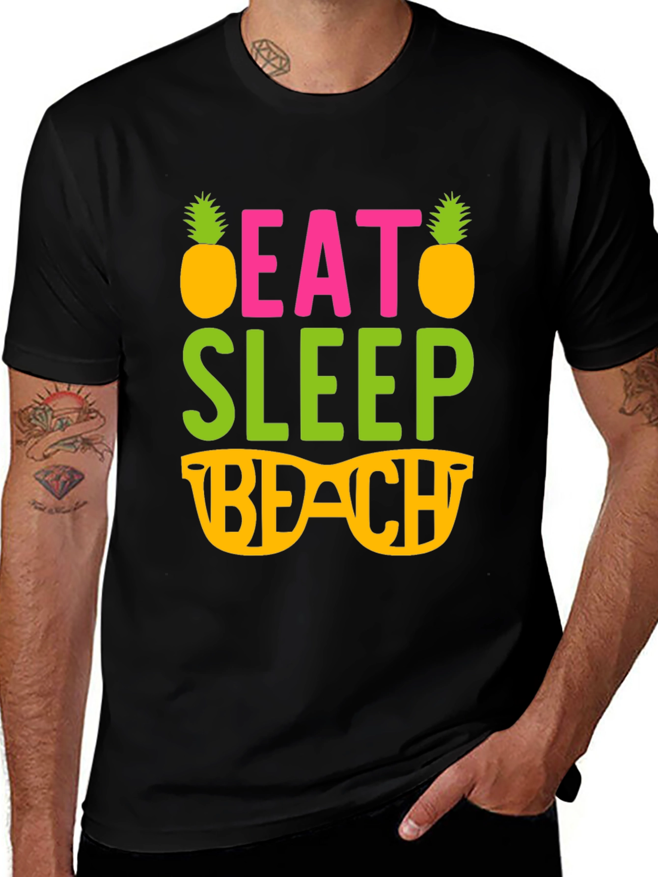 Eat Sleep Beach Graphic T-Shirt