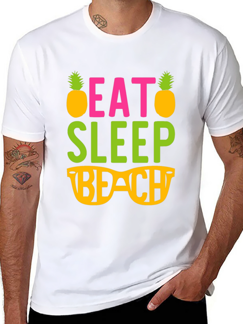 Eat Sleep Beach Graphic T-Shirt
