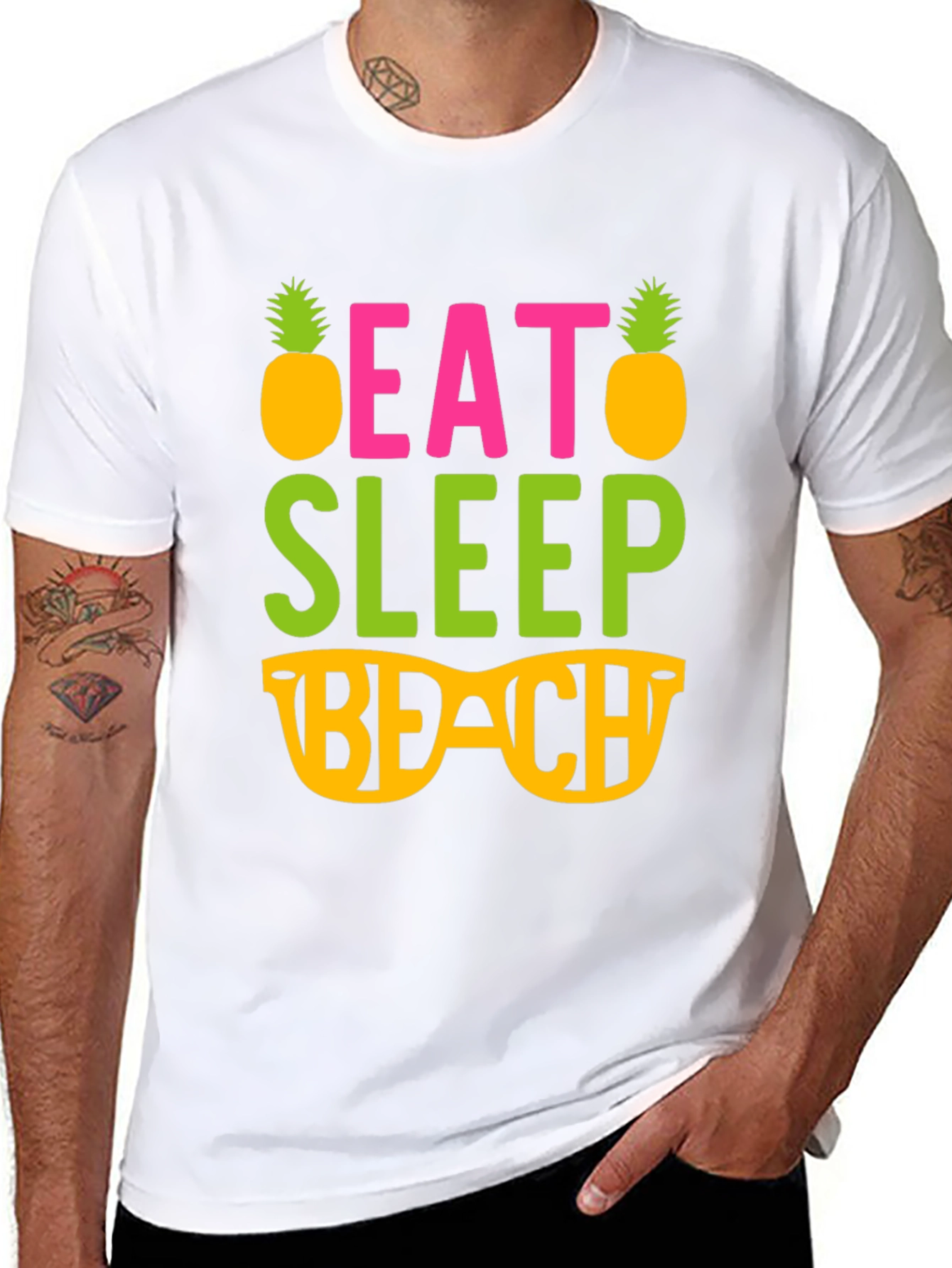 Eat Sleep Beach Graphic T-Shirt