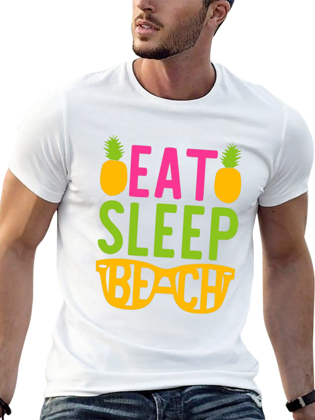Eat Sleep Beach Graphic T-Shirt