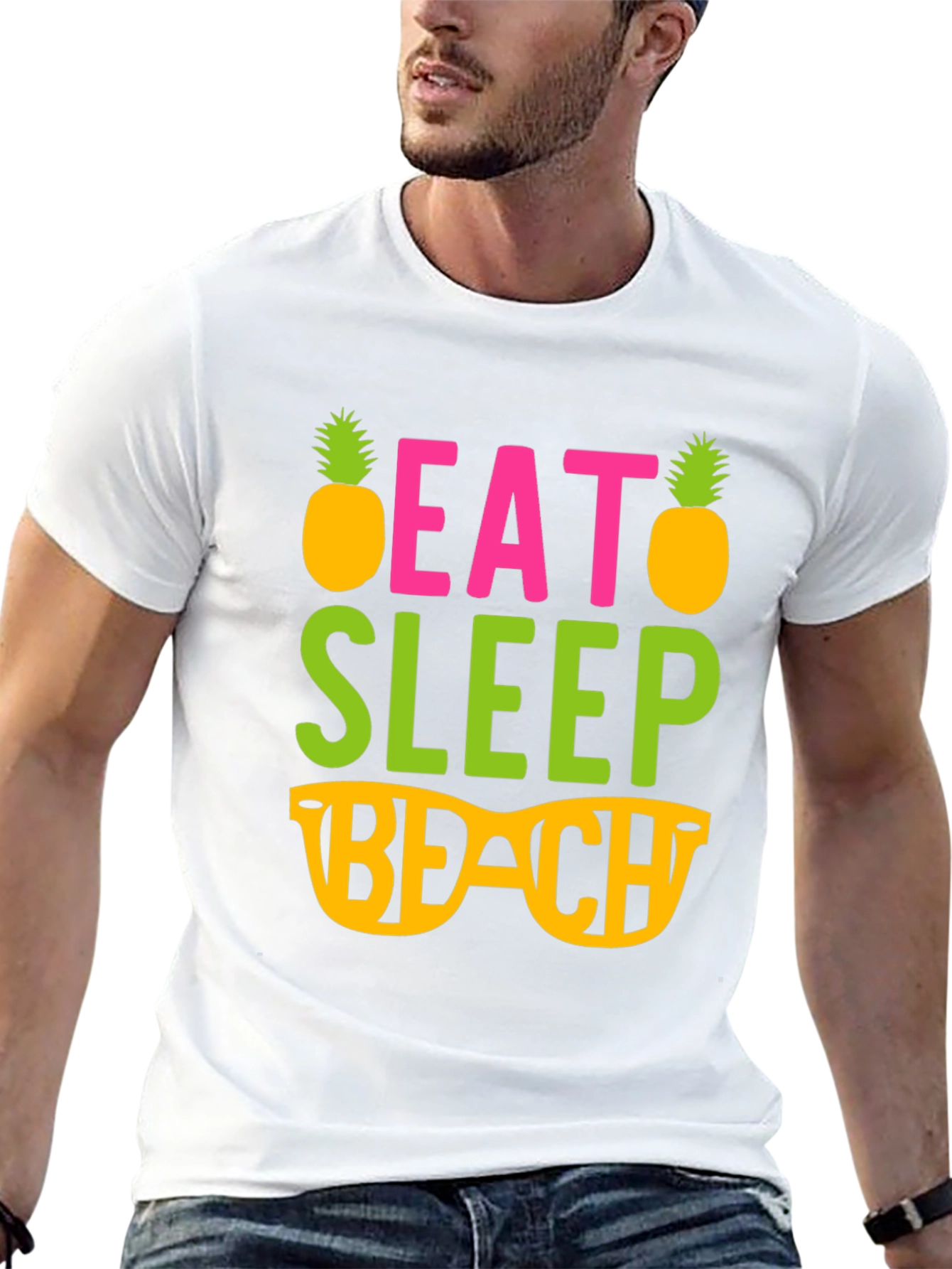 Eat Sleep Beach Graphic T-Shirt