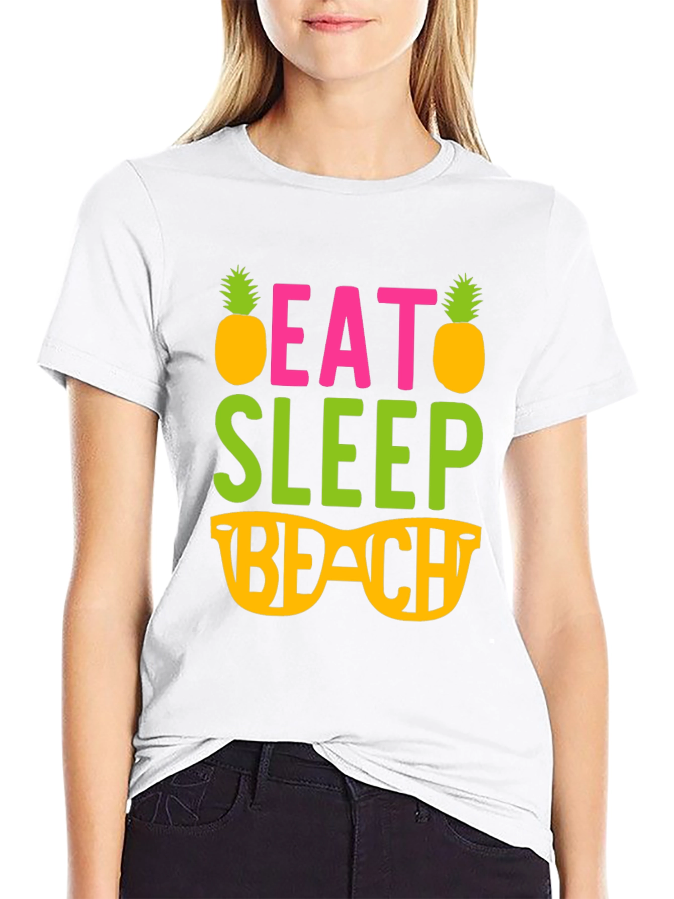 Eat Sleep Beach Graphic T-Shirt