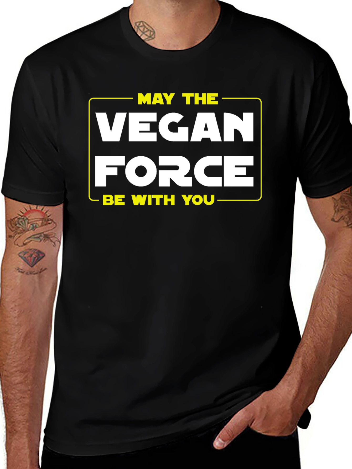 Vegan Force T-Shirt - May the Vegan Force Be With You