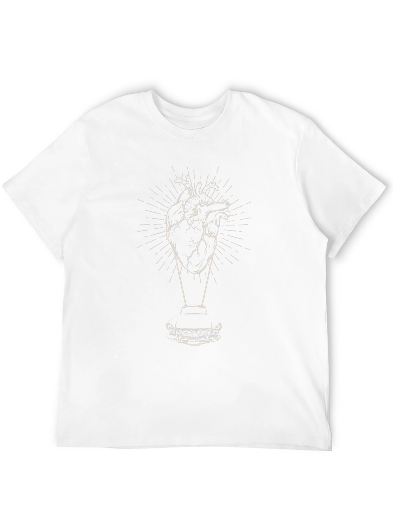 Heart and Car Graphic Tee - Modern Style