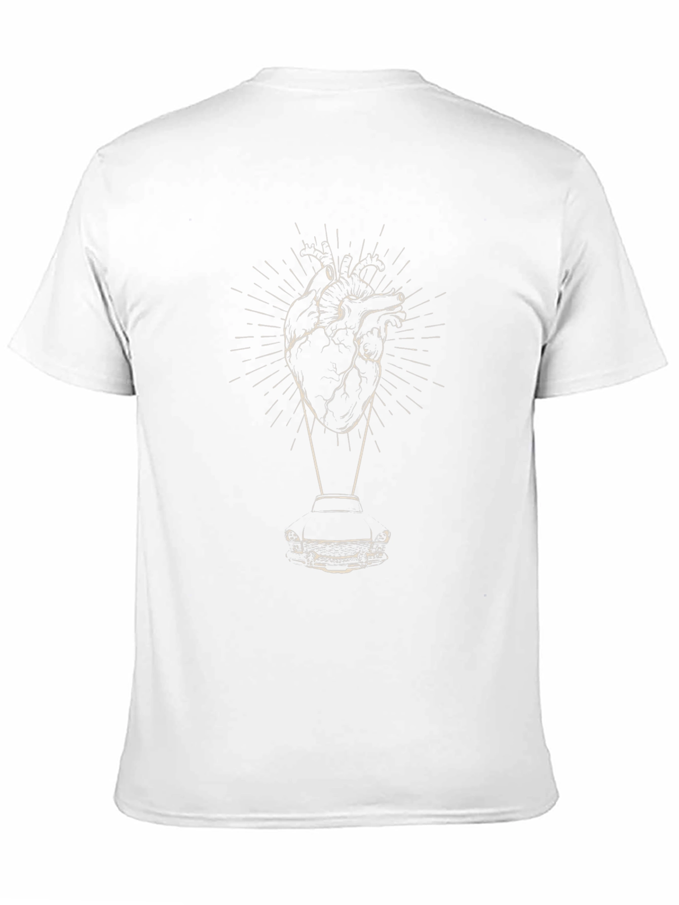 Heart and Car Graphic Tee - Modern Style