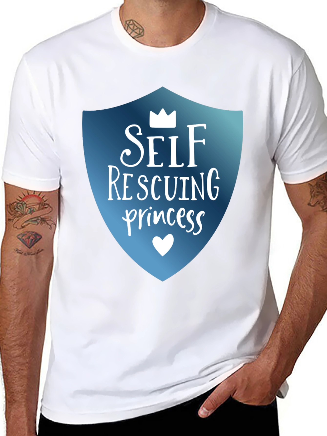 Self Rescuing Princess Black T-Shirt