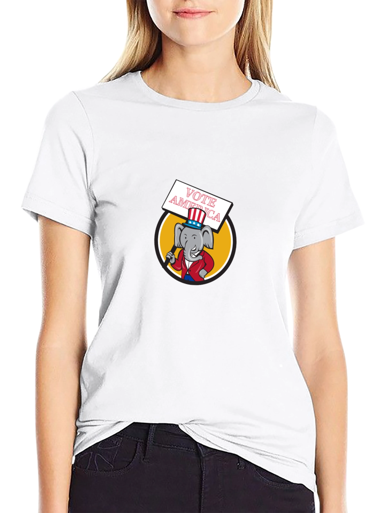 Vote America Elephant Graphic T-Shirt