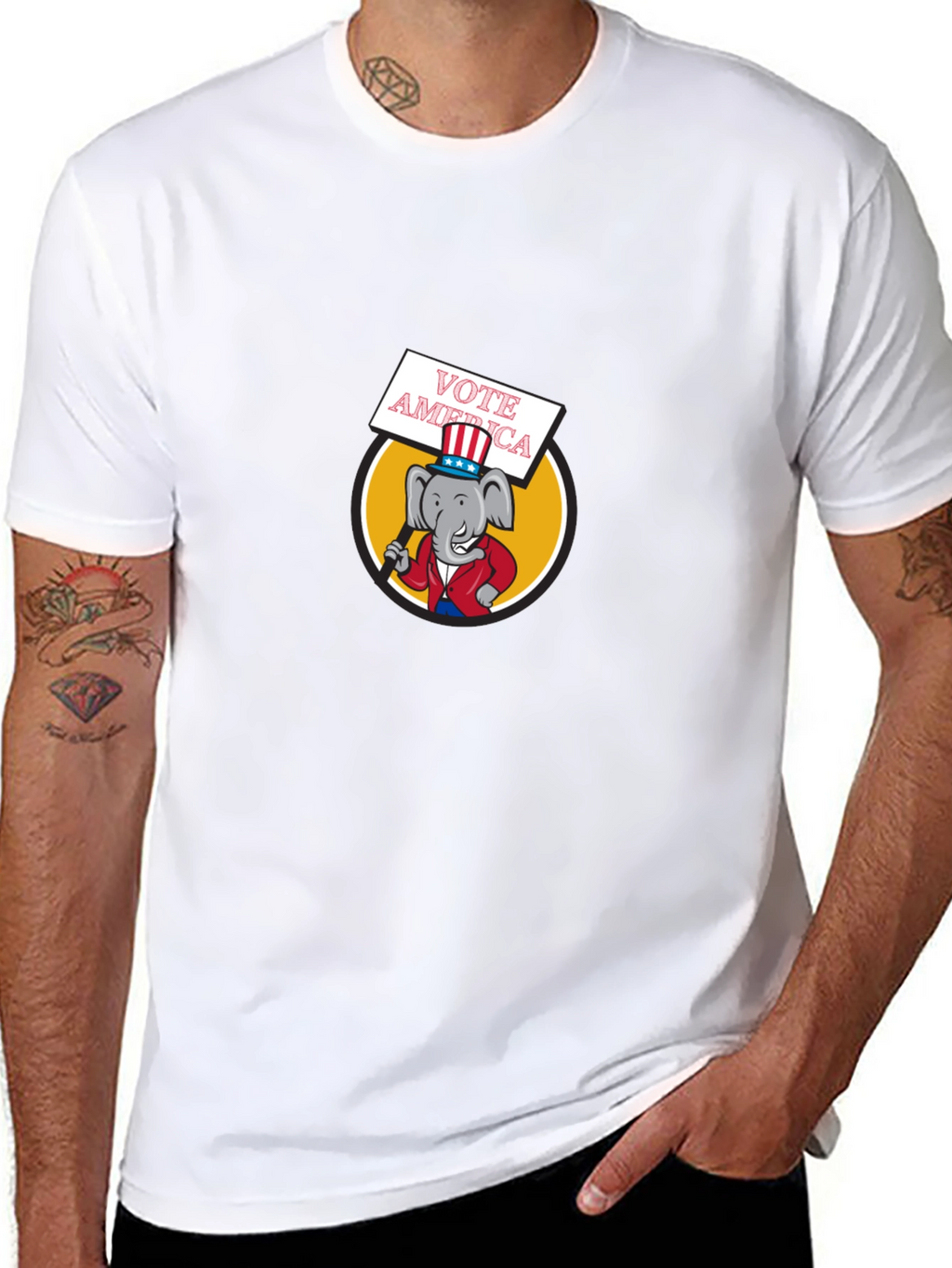 Vote America Elephant Graphic T-Shirt