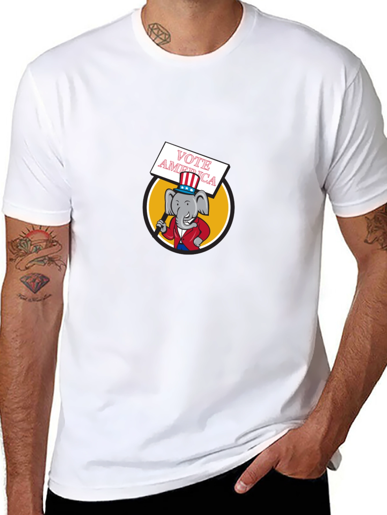 Vote America Elephant Graphic T-Shirt