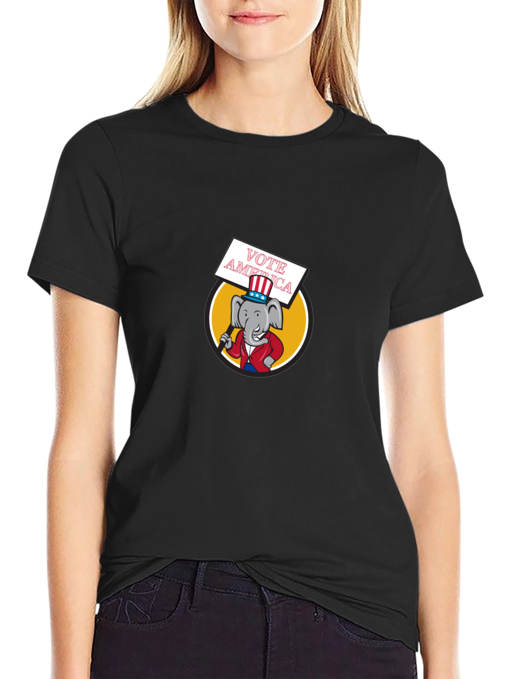 Vote America Elephant Graphic T-Shirt