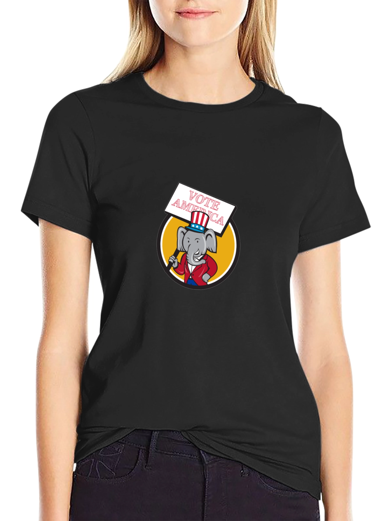 Vote America Elephant Graphic T-Shirt
