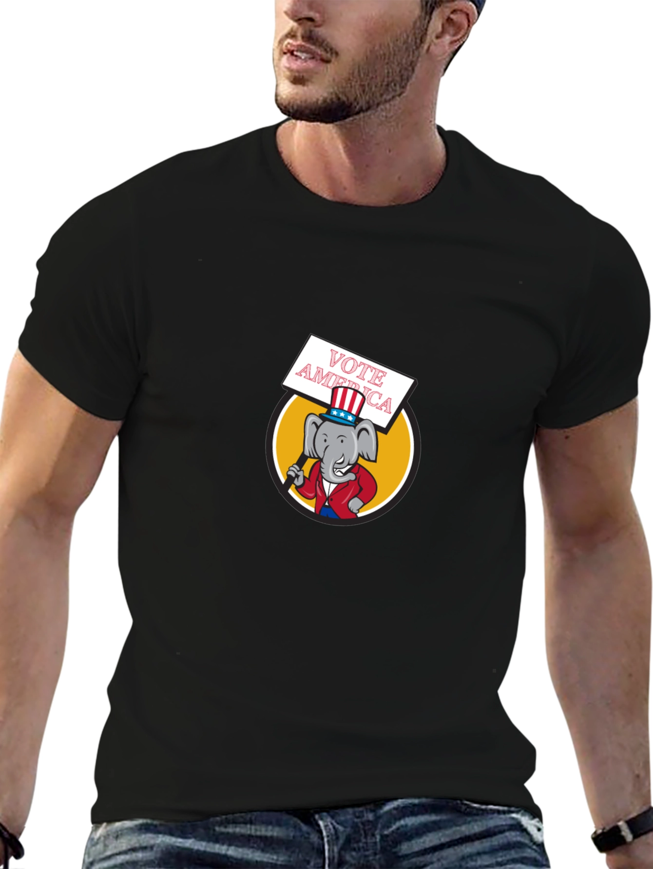 Vote America Elephant Graphic T-Shirt