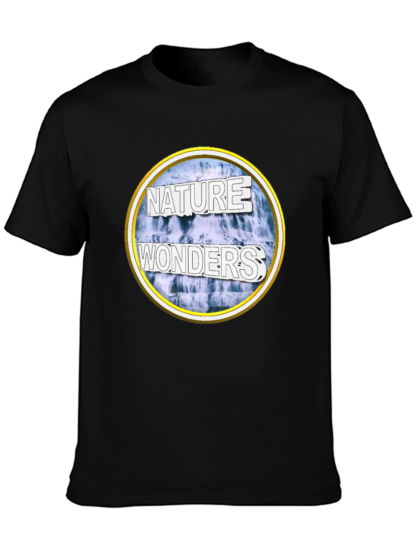 Nature Wonders Graphic Tee - Black Short Sleeve Shirt