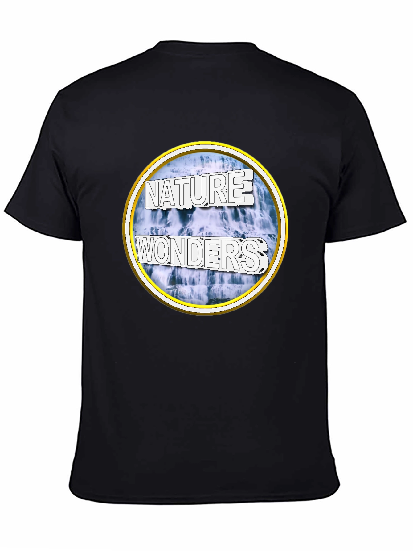 Nature Wonders Graphic Tee - Black Short Sleeve Shirt