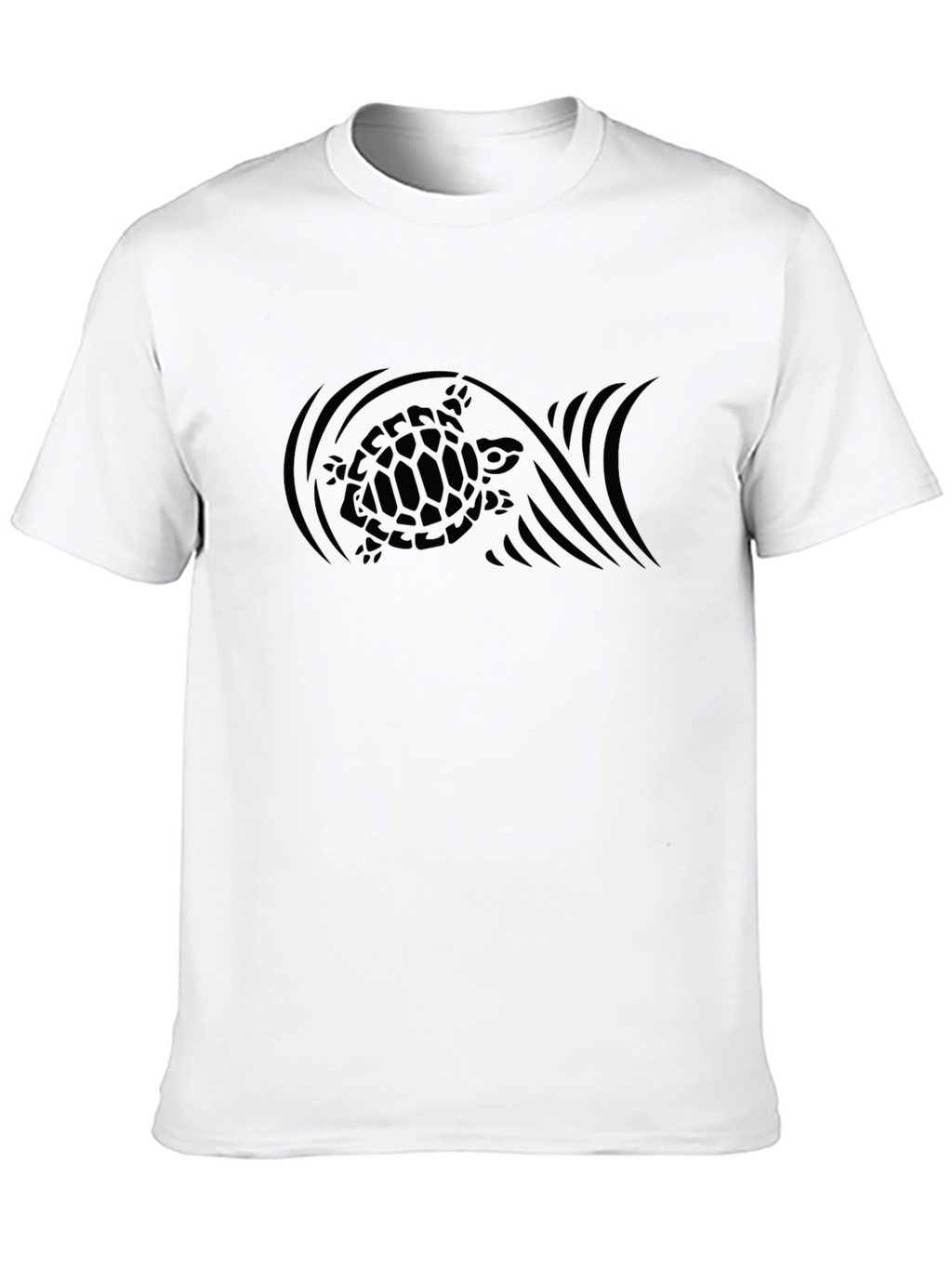 Mens Black Turtle Graphic T-Shirt