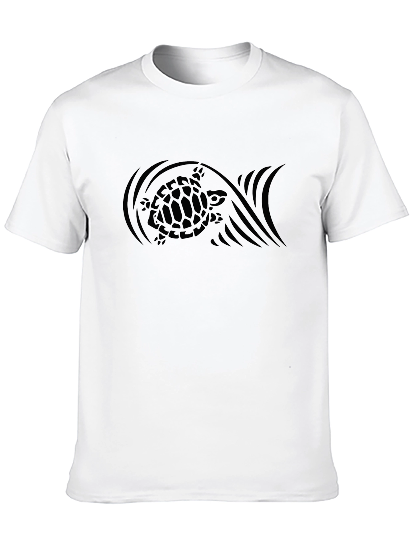 Mens Black Turtle Graphic T-Shirt