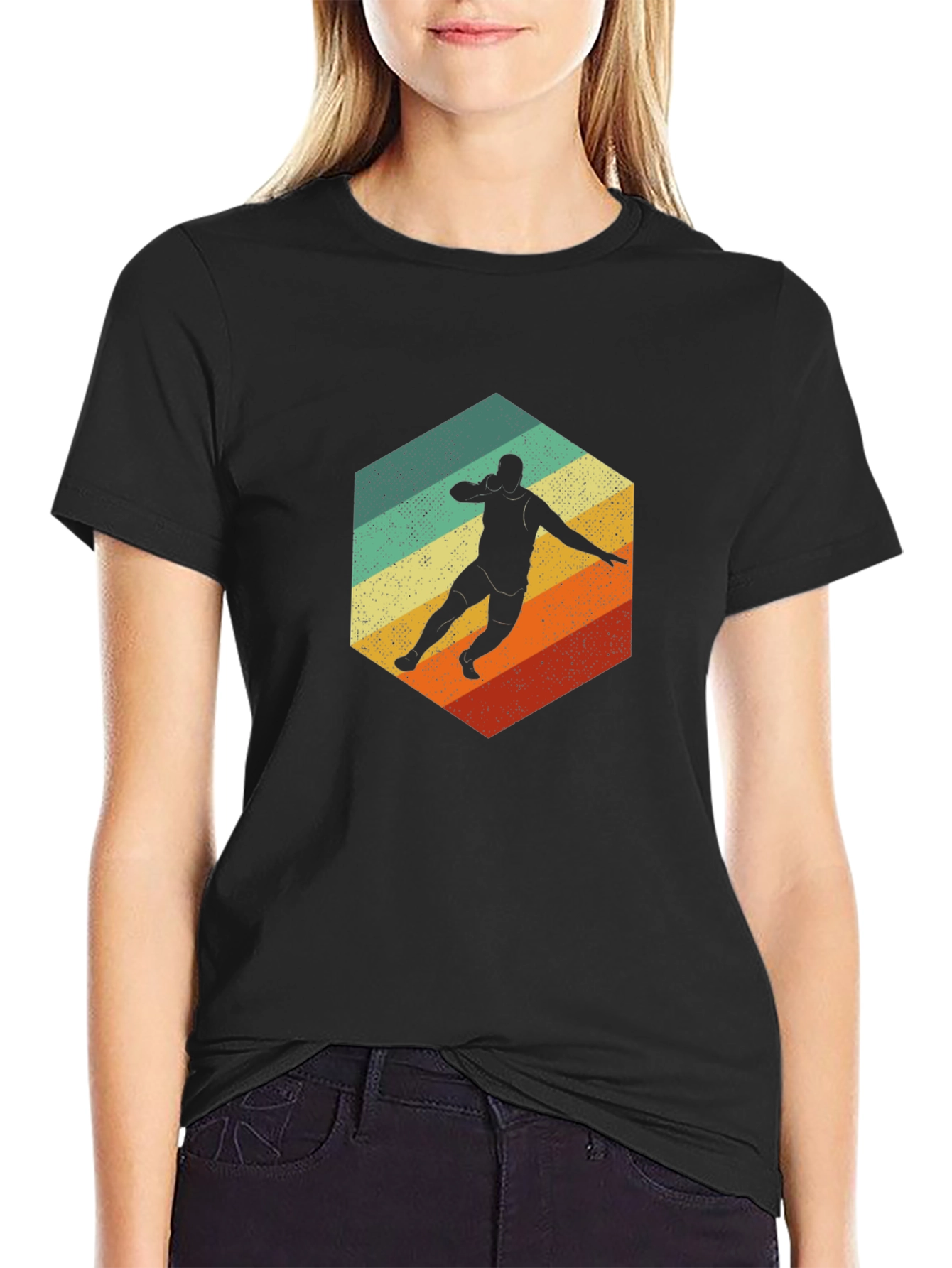 Retro Shot Put T-Shirt - Vintage Athlete Design