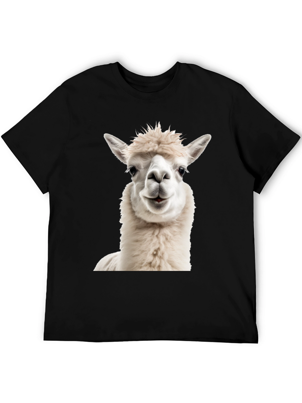 Alpaca Graphic Tee - Soft & Stylish Black T-Shirt
