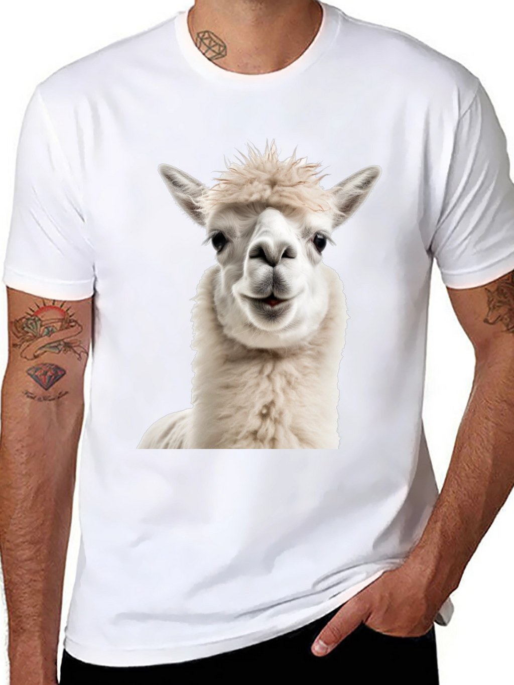Alpaca Graphic Tee - Soft & Stylish Black T-Shirt