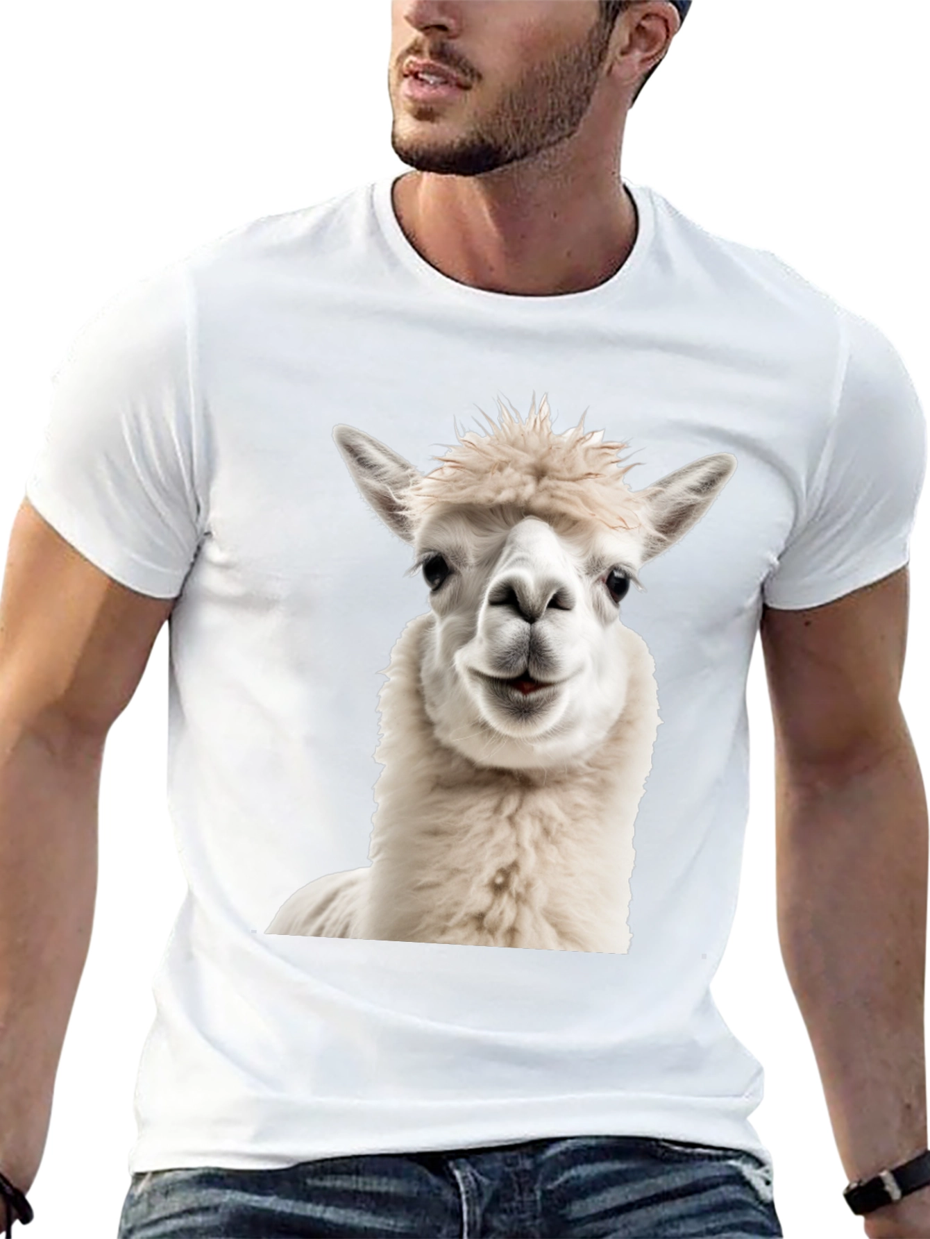 Alpaca Graphic Tee - Soft & Stylish Black T-Shirt