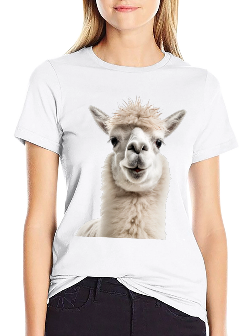 Alpaca Graphic Tee - Soft & Stylish Black T-Shirt