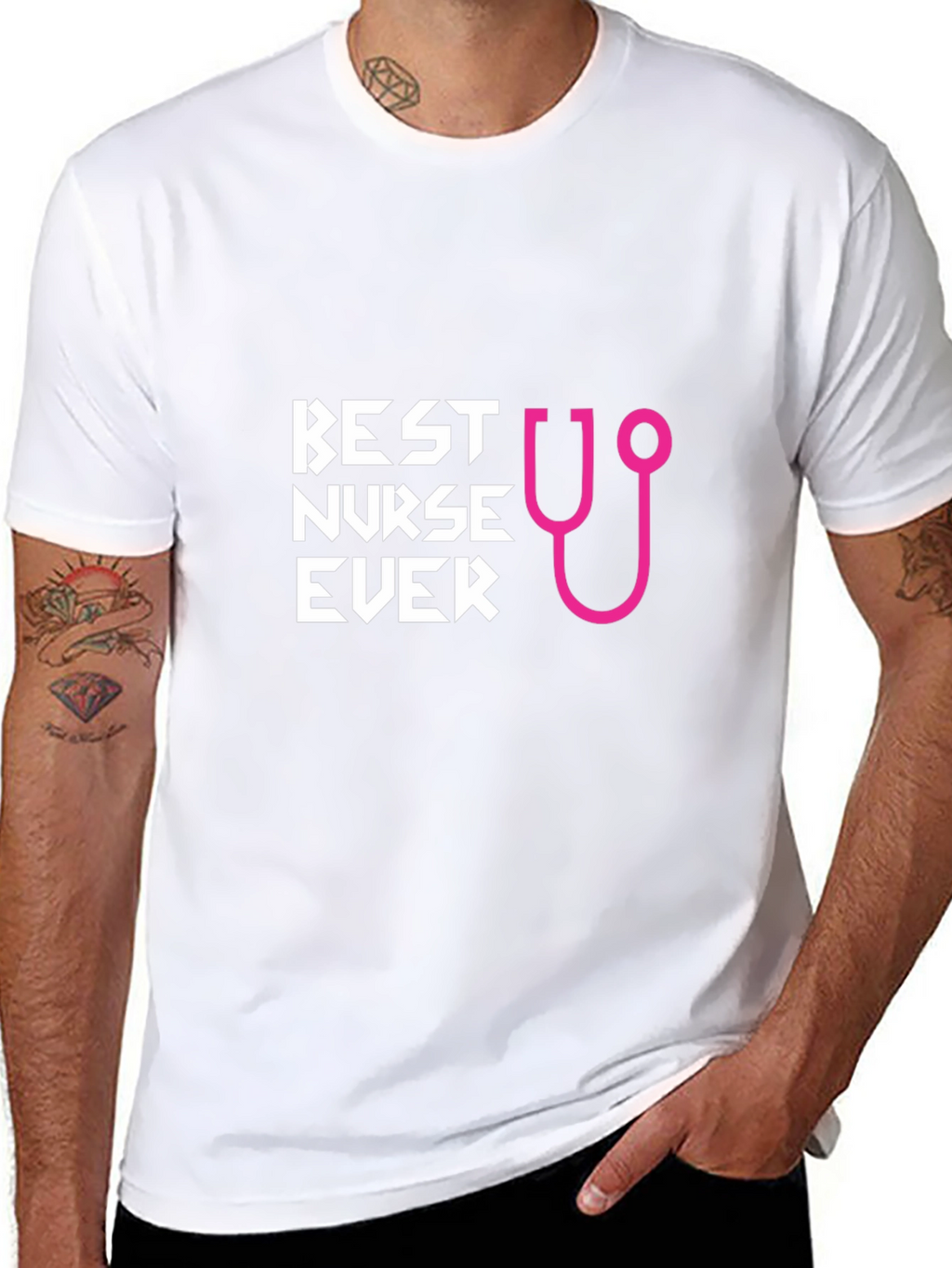 Best Nurse Ever Graphic T-Shirt - Black