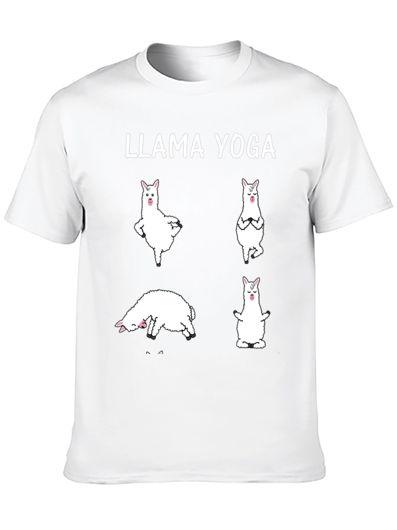 Llama Yoga Black Graphic T-Shirt