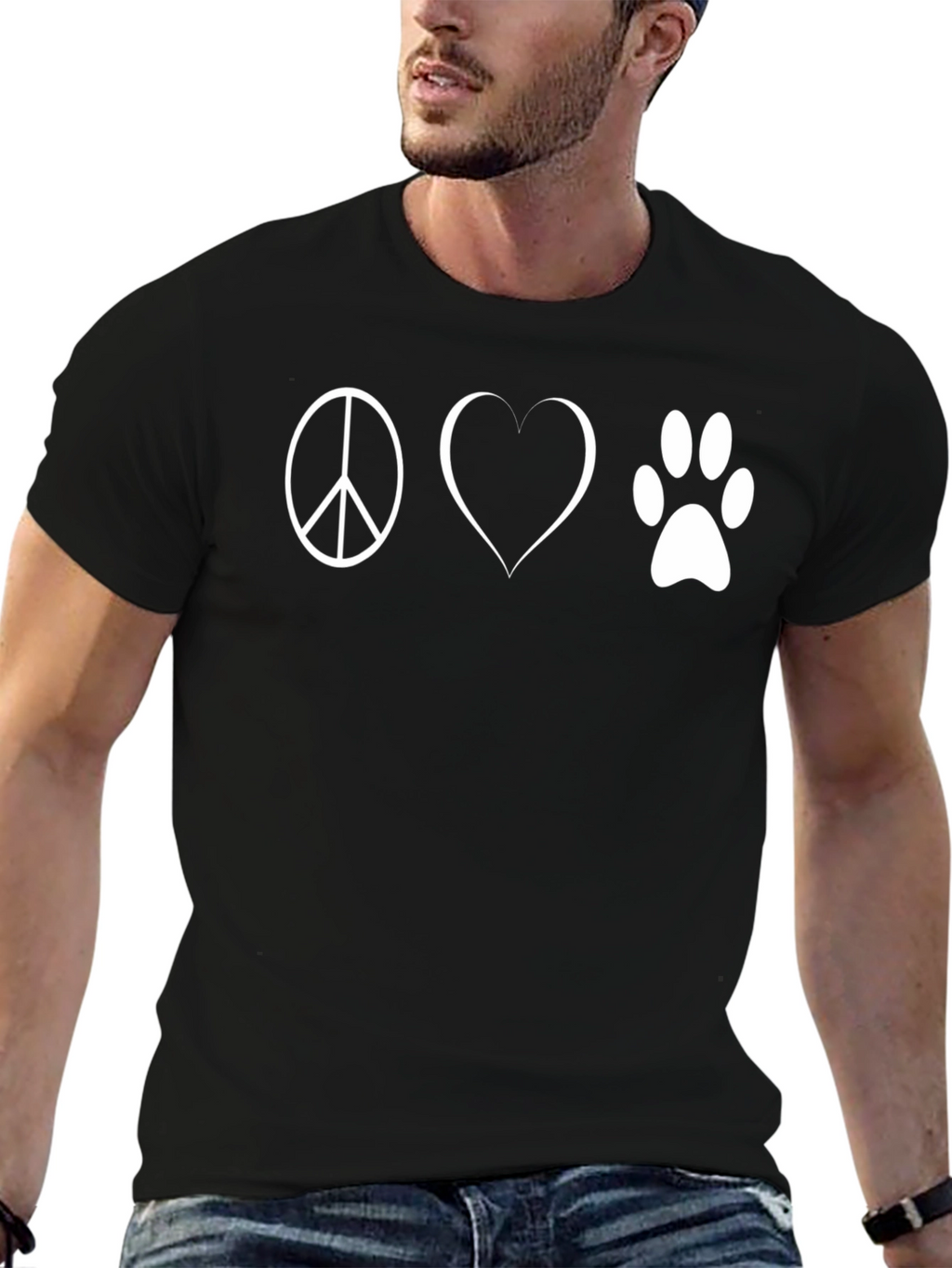 Peace Love Paws Graphic T-Shirt