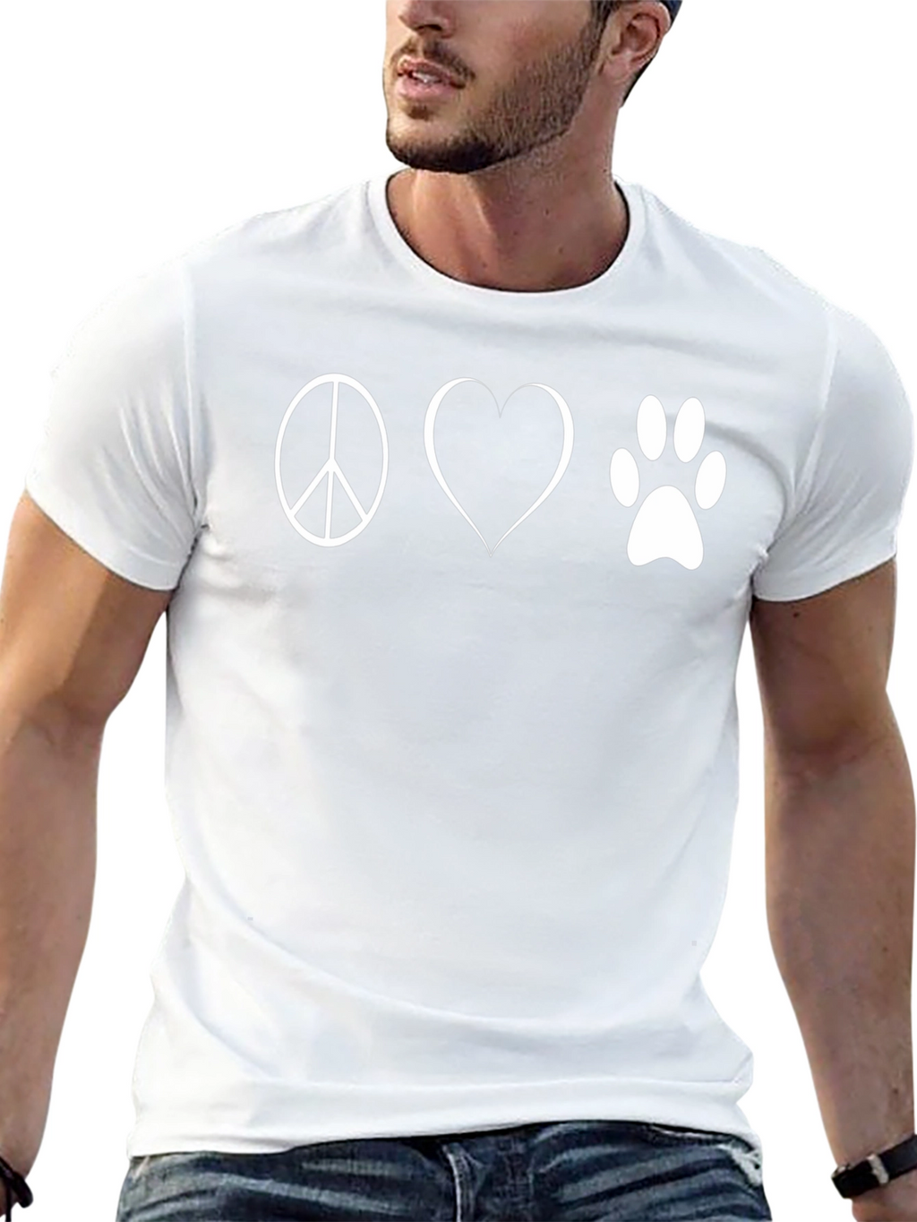 Peace Love Paws Graphic T-Shirt