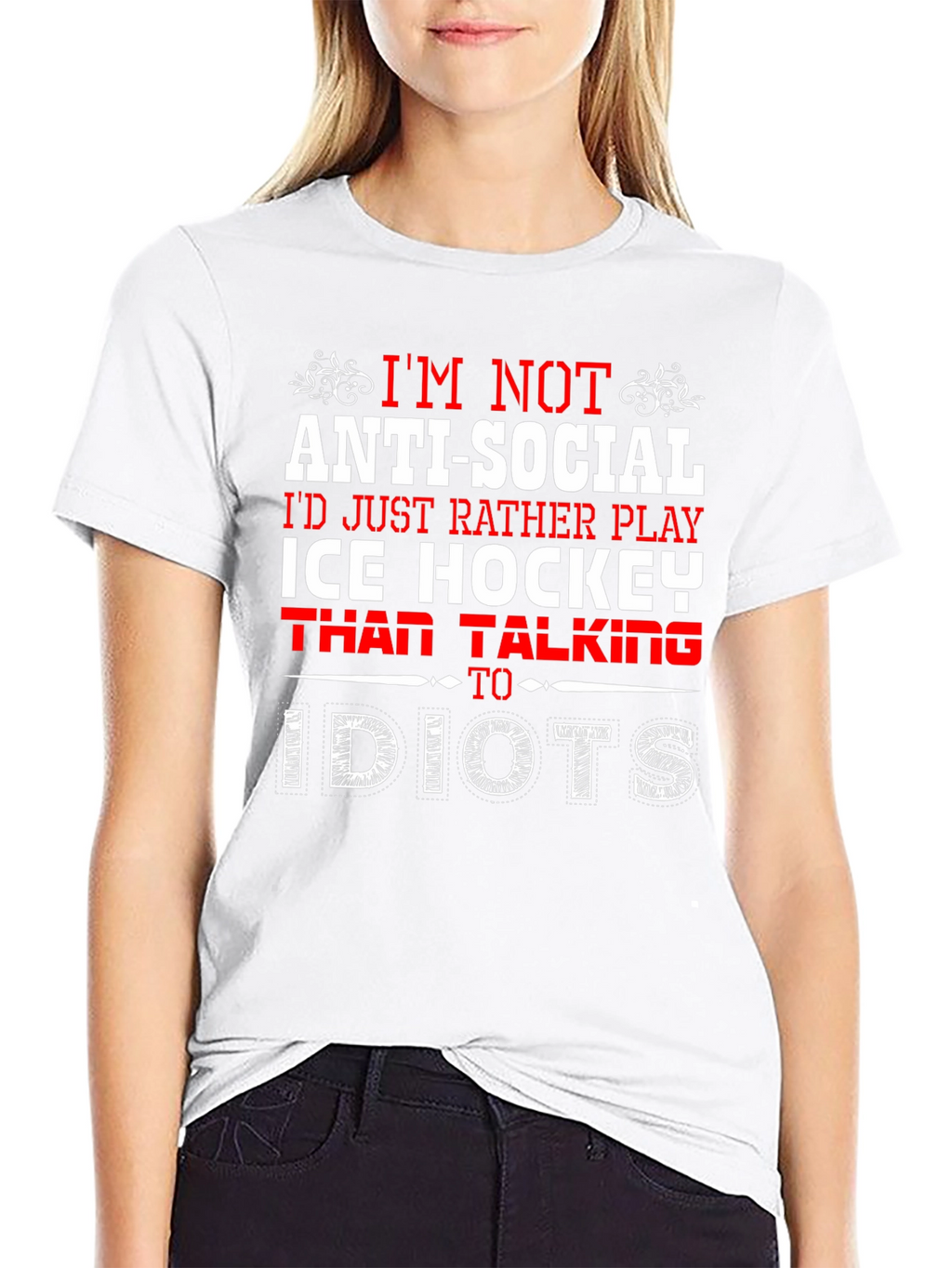 Ice Hockey Anti-Social T-Shirt