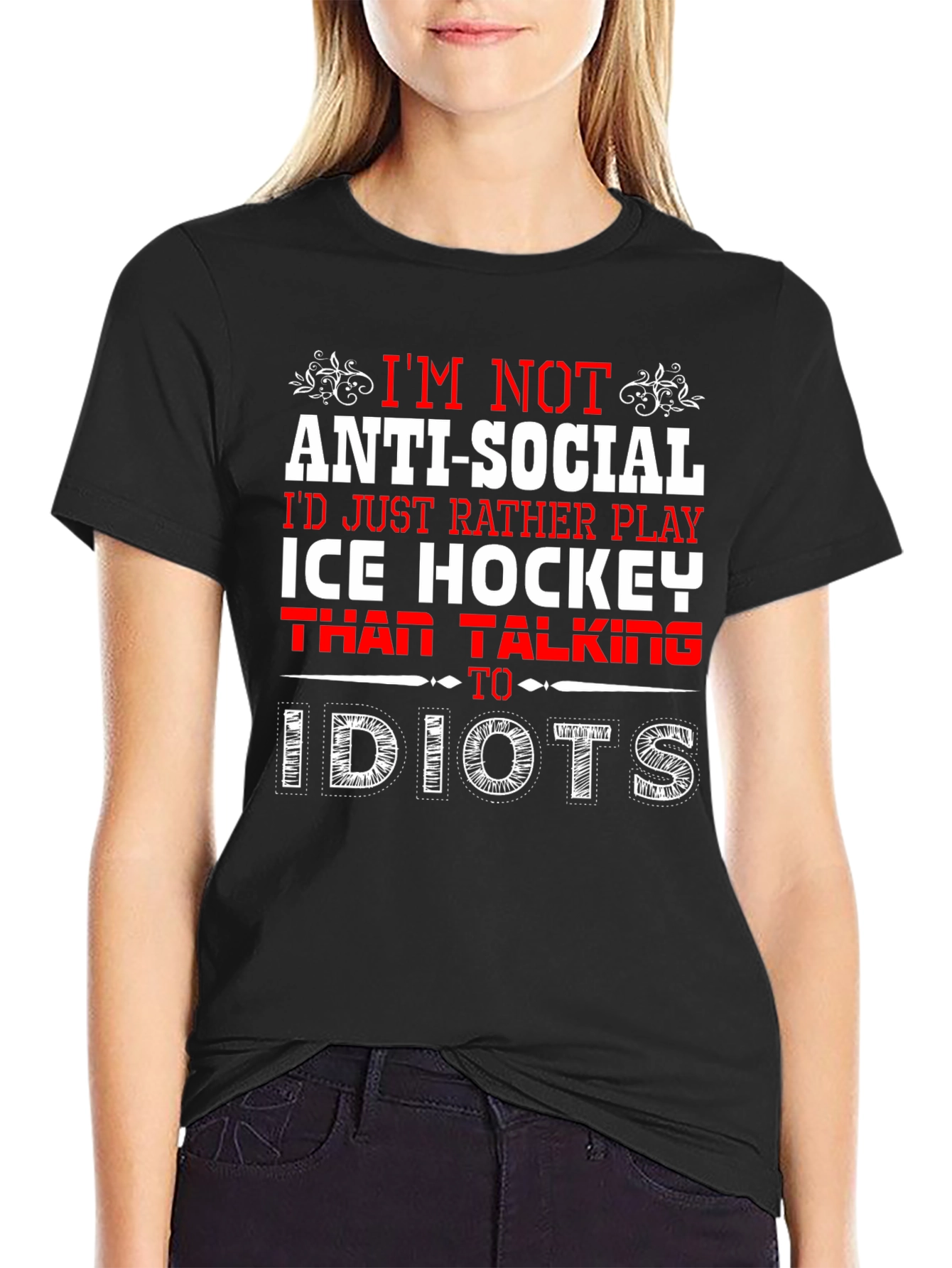 Ice Hockey Anti-Social T-Shirt
