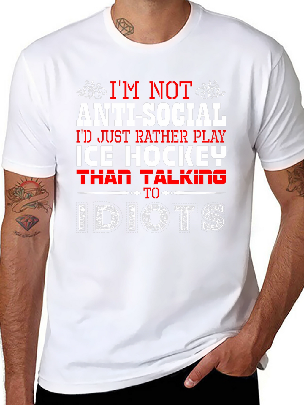 Ice Hockey Anti-Social T-Shirt