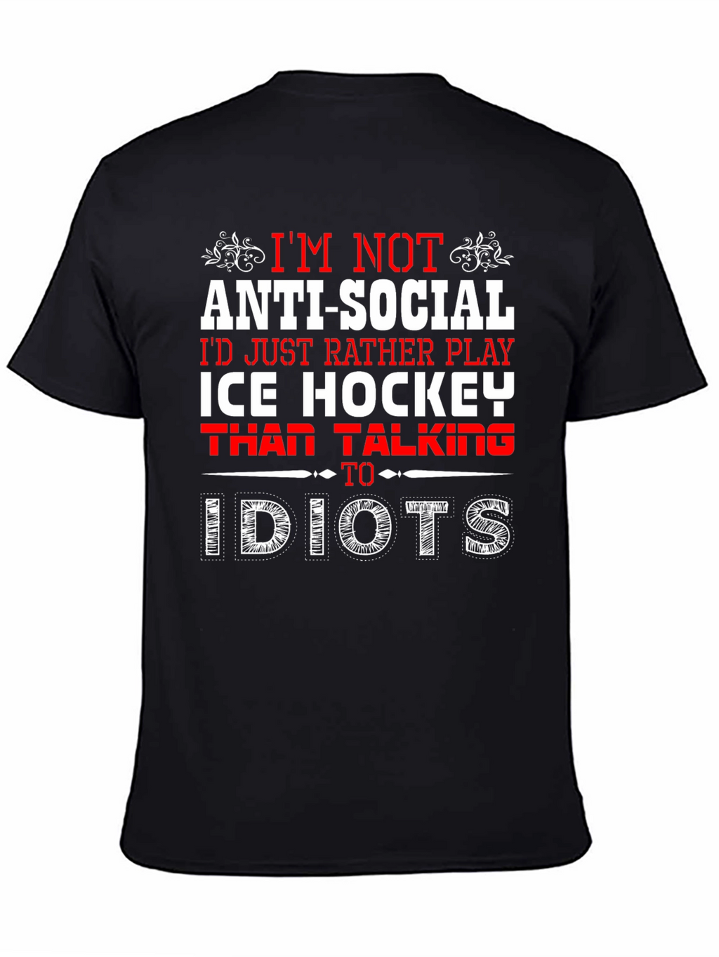 Ice Hockey Anti-Social T-Shirt