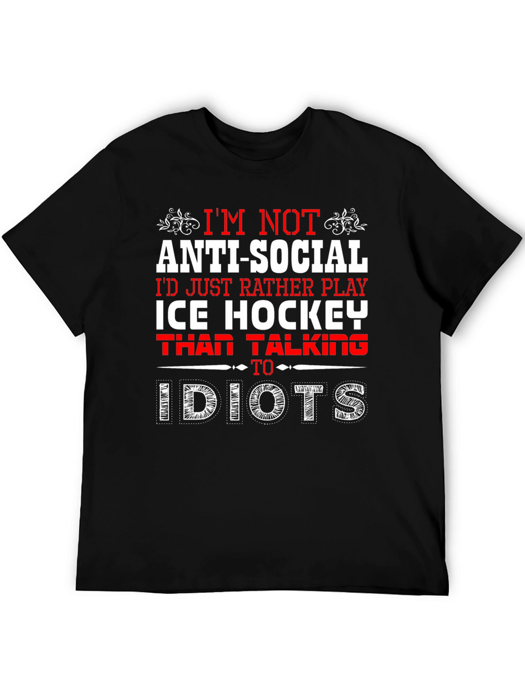 Ice Hockey Anti-Social T-Shirt